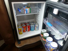 Small fridge at Bagan King in Mandalay