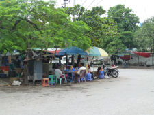 A corner cafe in Mandalay in Myanmar