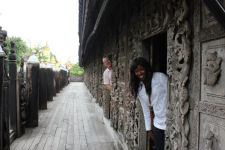 Gard and Nikki at Golden Palace in Mandalay in Myanmar