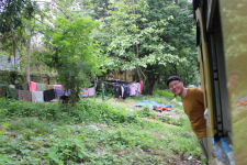 Taking the train in Yangon in Myanmar