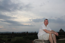 Gard at sunset in Bagan