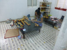 Gold leaf production in Mandalay