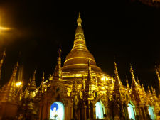 Shwedagon Pagoda in Yangon by night 