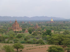 View from Shwesandaw pagoda at sunset