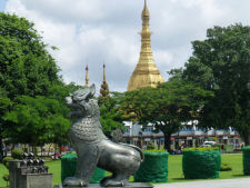 View to Sule Pagoda in Yangon