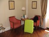A couple of chairs at Anglo American hotel in Florence - and my new flashy suitcase
