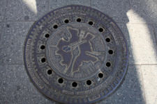 Manhole lid on a Berlin street