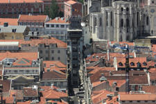 View to Elevador de Santa Justa in Lisbon