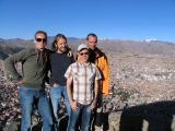 Group shot with a view to La Paz