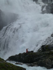 Huldra also appeared dancing at Kjosfossen