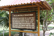 Information poster at the killing fields outside Phnom Penh in Cambodia