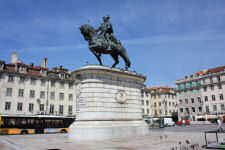 Statue of King Joao at Prace da Figueira in Lisbon