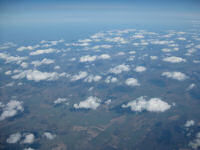 Landscape on flight from Berlin to Copenhagen