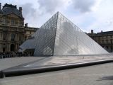 The famous entrance of the Louvre