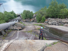 Nikki in the start of Tysso via ferrata