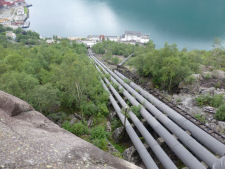 Pipes leading to Tysso power station in Tyssedal