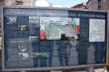 There is not much left of Adolf Hitler's bunker - here is a sign where it was located