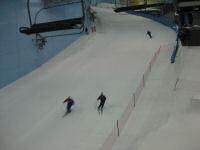 Skiers on the slopes of Ski Dubai