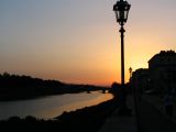 Sunset by the river in Florence