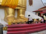 The toes of the standing Buddha at Wat Intharawihan