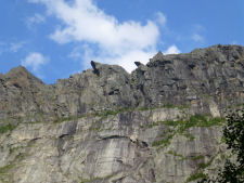 Trolltunga seen from below