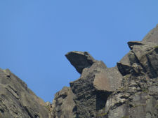 Close up of Trolltunga seen from below