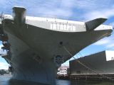 The front of the USS Intrepid