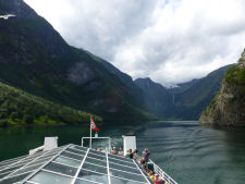 View of N�r�yfjorden as the ferry sails out