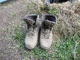My poor boots after days on the mountain