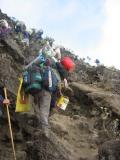 Our guide Nelson and porters on the way up Barranco wall