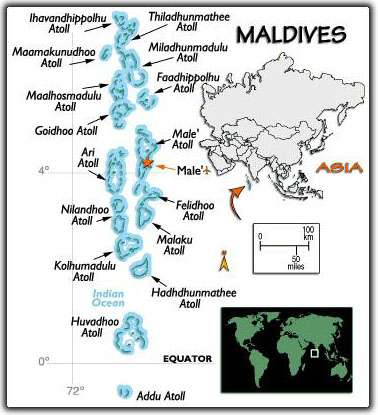 We stayed at the southern end of the Ari Atoll