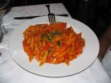 Penne arabiata at Tre Scalini
