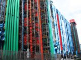 Colorful exterior of Pompidou museum