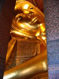 The face of the recling Buddha at Wat Pho