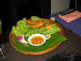 Spring rolls at Cambodian BBQ in Siem Reap
