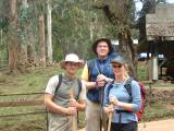 Matt, Gard and Avril at the Machame gate. Ready to embark on the adventure