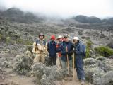 Between Barranco and Karanga - from the left: Gard, porter Amani, Matt, Avril and Gayle