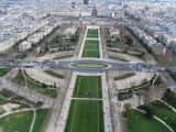 View of Parc du champ de Mars by the Eiffel tower