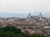 View to Rome from Castel sant Angelo. Notice the roof of the Pantheon