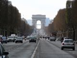 View to Arc de Triomphe and Champs Elysées