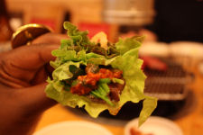 Having Galbi at Chamsutgol in Seoul