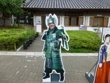 I think I look good in my warrior outfit at Namsangol Hanok village
