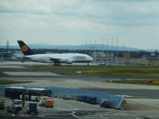 Plane spotting at Frankfurt airport - a Lufthansa A380