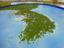 Map of Korea at the Unification Observatory