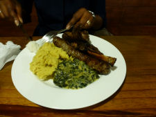 Having some meat at Braai Republic in Seoul