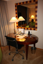 Desk in room at Westin Chosun Seoul